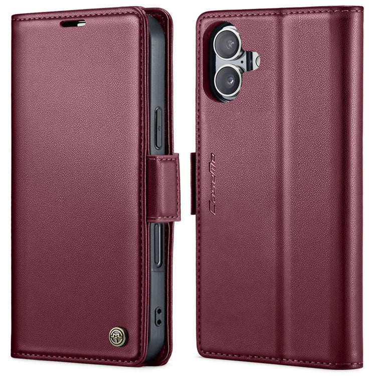 CaseMe 023 Butterfly Buckle Litchi Texture RFID Anti-theft Leather Phone Case, For iPhone 16