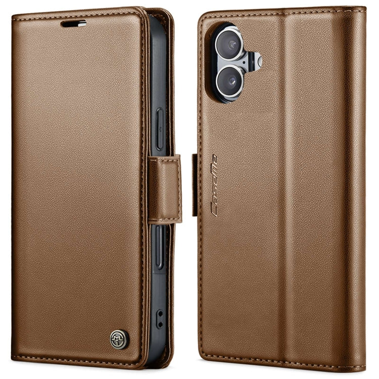 CaseMe 023 Butterfly Buckle Litchi Texture RFID Anti-theft Leather Phone Case, For iPhone 16