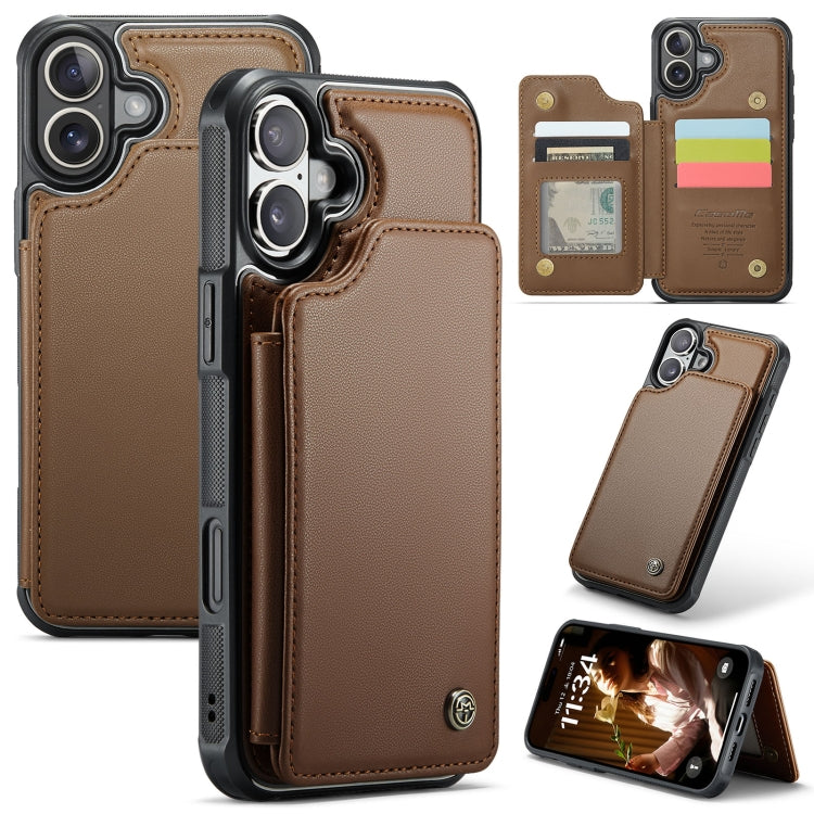 CaseMe C22 Card Slots Holder RFID Anti-theft Phone Case, For iPhone 16e, For iPhone 16 Pro Max, For iPhone 16 Pro, For iPhone 16 Plus