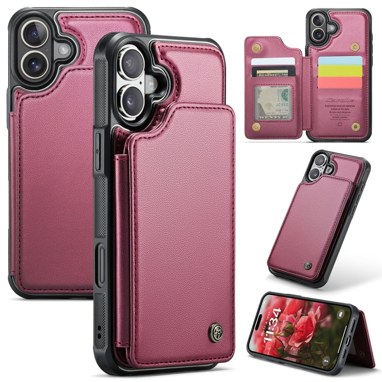 CaseMe C22 Card Slots Holder RFID Anti-theft Phone Case, For iPhone 16e, For iPhone 16 Pro Max, For iPhone 16 Pro, For iPhone 16 Plus