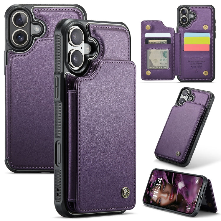 CaseMe C22 Card Slots Holder RFID Anti-theft Phone Case, For iPhone 16e, For iPhone 16 Pro Max, For iPhone 16 Pro, For iPhone 16 Plus