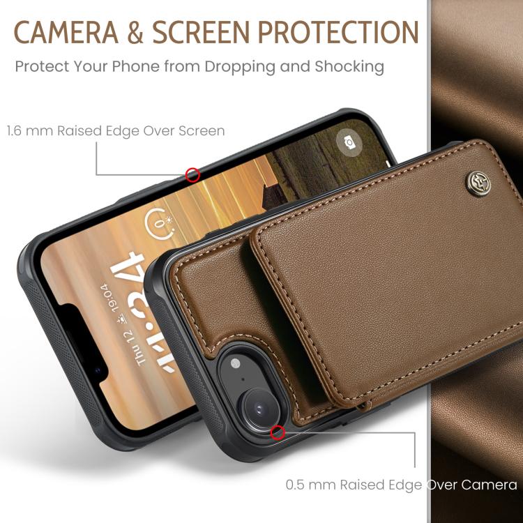 CaseMe C22 Card Slots Holder RFID Anti-theft Phone Case, For iPhone 16e, For iPhone 16 Pro Max, For iPhone 16 Pro, For iPhone 16 Plus