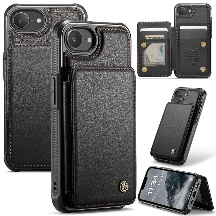 CaseMe C22 Card Slots Holder RFID Anti-theft Phone Case, For iPhone 16e, For iPhone 16 Pro Max, For iPhone 16 Pro, For iPhone 16 Plus