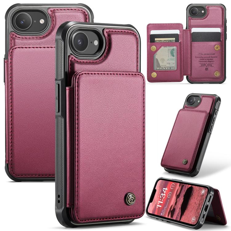 CaseMe C22 Card Slots Holder RFID Anti-theft Phone Case, For iPhone 16e, For iPhone 16 Pro Max, For iPhone 16 Pro, For iPhone 16 Plus