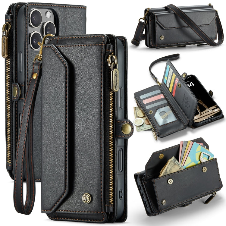 CaseMe C36 Card Slots Zipper Wallet RFID Anti-theft Leather Phone Case