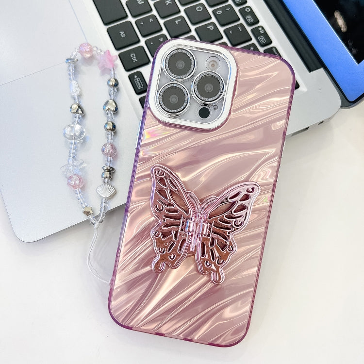 Plating Glitter Lens Film Texture Butterfly Holder Wristband Phone Case, Series 1