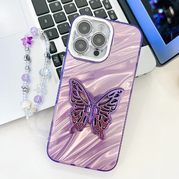 Plating Glitter Lens Film Texture Butterfly Holder Wristband Phone Case, Series 1