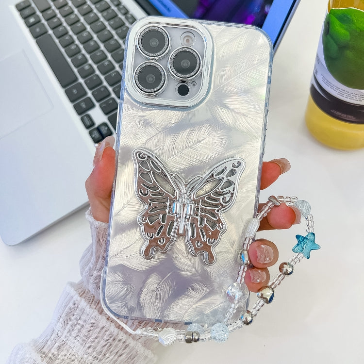 Plating Glitter Lens Film Texture Butterfly Holder Wristband Phone Case, Series 1