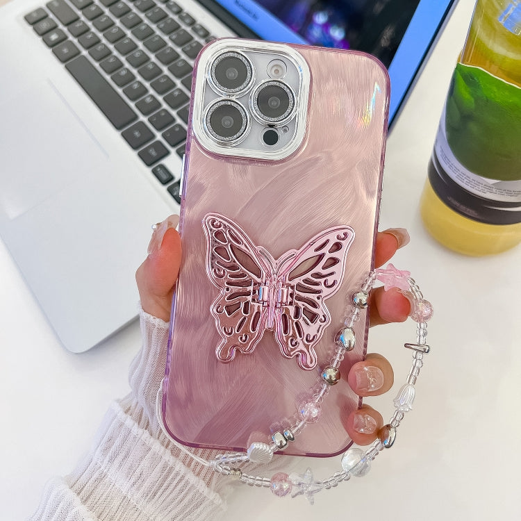 Plating Glitter Lens Film Texture Butterfly Holder Wristband Phone Case, Series 1