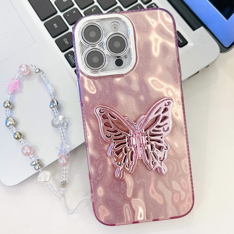 Plating Glitter Lens Film Texture Butterfly Holder Wristband Phone Case, Series 1