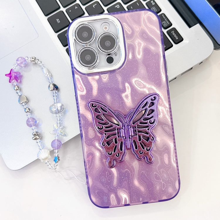 Plating Glitter Lens Film Texture Butterfly Holder Wristband Phone Case, Series 1