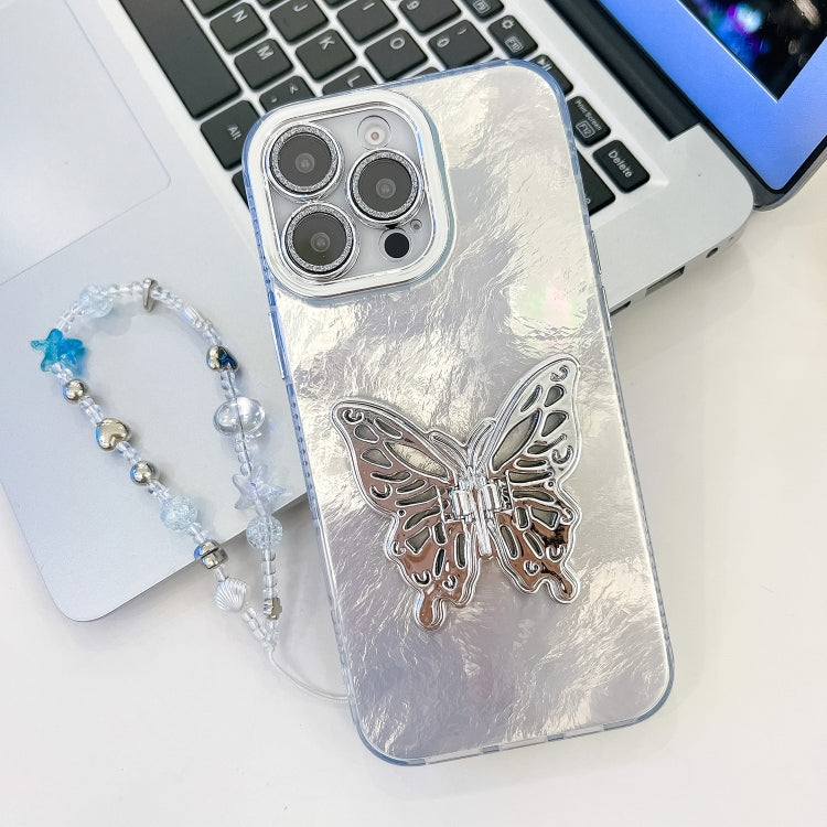 Plating Glitter Lens Film Texture Butterfly Holder Wristband Phone Case, Series 1