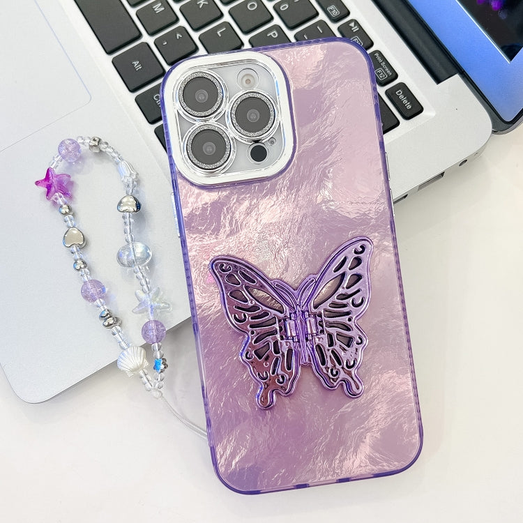 Plating Glitter Lens Film Texture Butterfly Holder Wristband Phone Case, Series 1