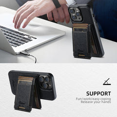 Suteni H17 Cross Grain Leather MagSafe Detachable Wallet Phone Case, For iPhone 12 Pro Max, For iPhone 12 Pro