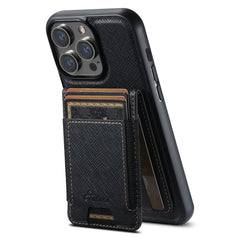 Suteni H17 Cross Grain Leather MagSafe Detachable Wallet Phone Case, For iPhone 12 Pro Max, For iPhone 12 Pro