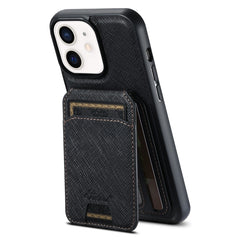 Suteni H18 Cross Grain MagSafe Wallet Leather Phone Case, Series 1