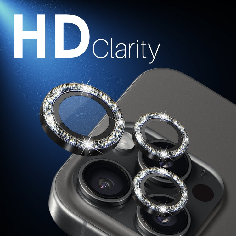 NORTHJO Glitter Camera Lens Protector Tempered Glass Metal Ring Film