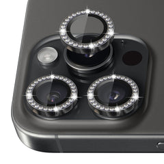 NORTHJO Rhinestone Camera Lens Protector Tempered Glass Metal Ring Film