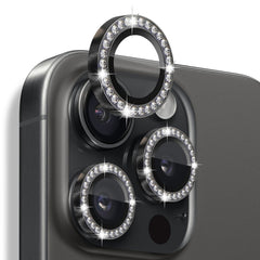 NORTHJO Rhinestone Camera Lens Protector Tempered Glass Metal Ring Film