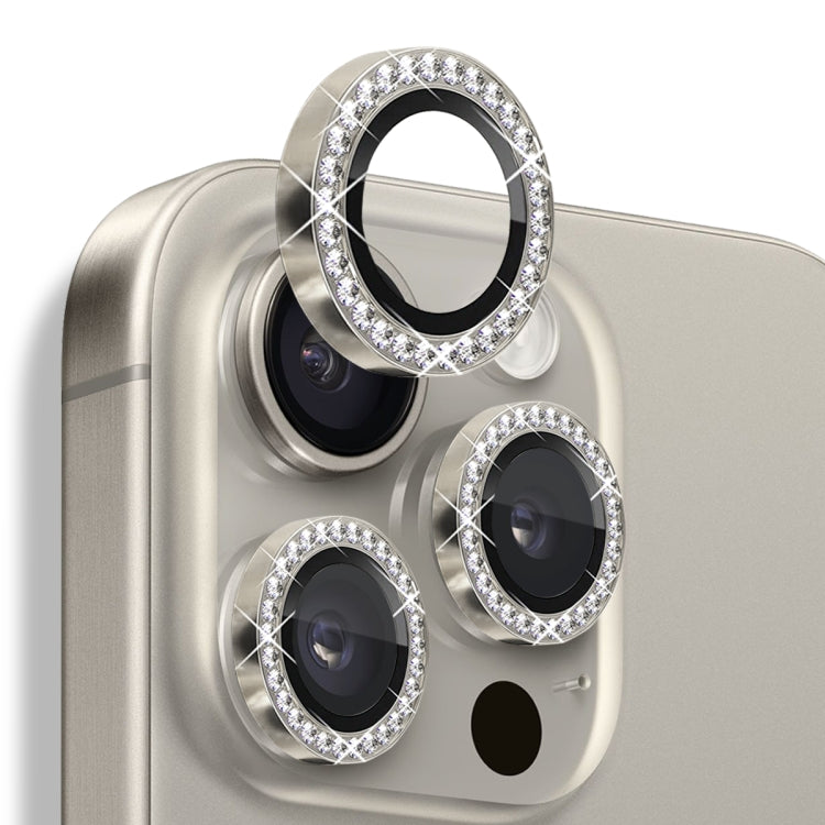 NORTHJO Rhinestone Camera Lens Protector Tempered Glass Metal Ring Film