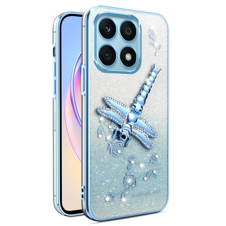 Gradient Glitter Immortal 3D Dragonfly Holder Plated Phone Case