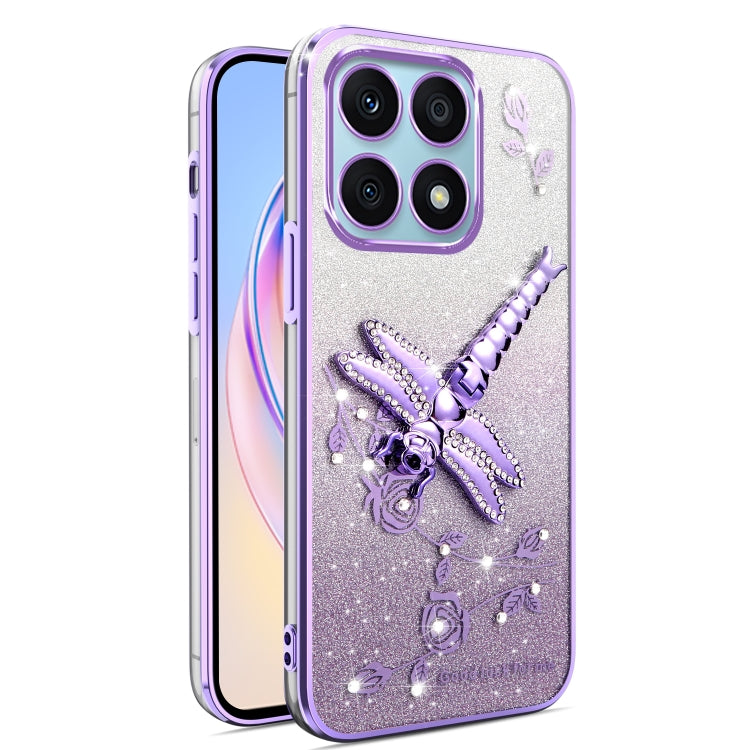 Gradient Glitter Immortal 3D Dragonfly Holder Plated Phone Case