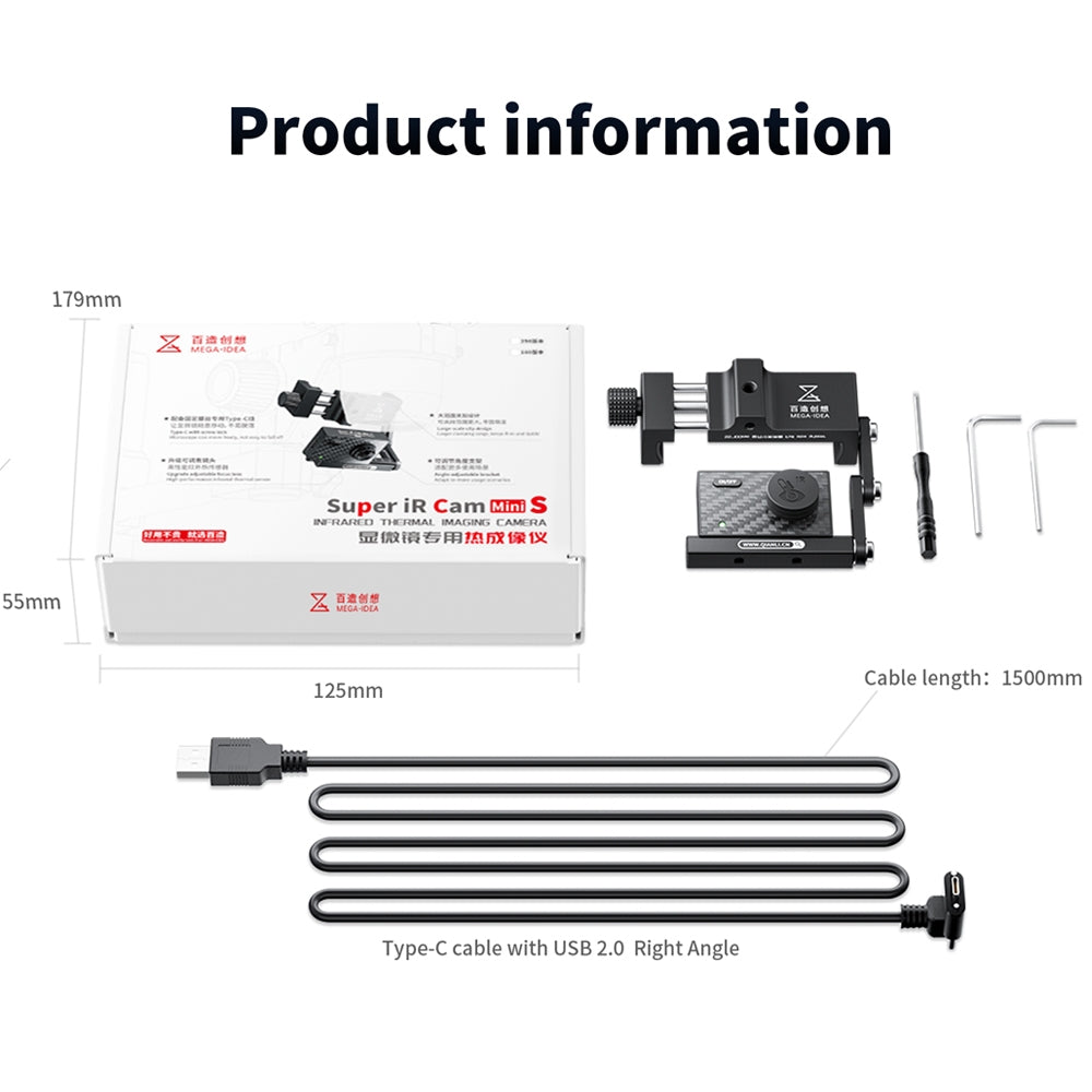 Qianli Mega-Idea Super IR Cam Mini S Microscope Infrared Thermal Imaging Camera for Motherboard Detected