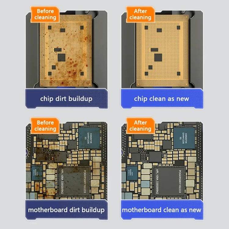 MECHANIC Cell Phone Motherboard Chip Degumming Brush PCB De-Tin Cleaning Cylinder Long Handle Brush