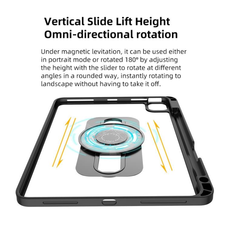 Rotatable Magnetic Case With Keyboard Suspended Slide Rail Protective Cover