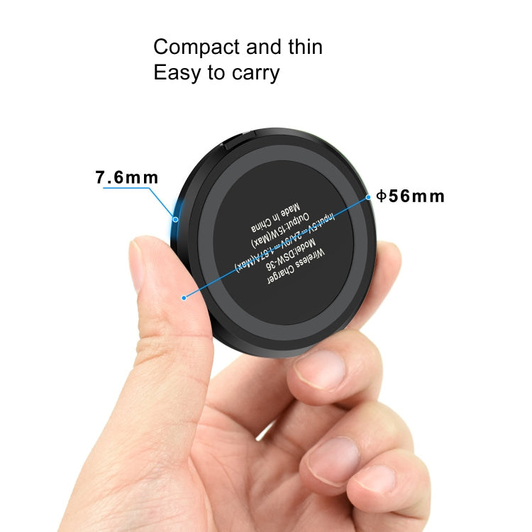 DSW-36B Mobile Phone Wireless Charger Mini 15W Fast Charging Type-C Round QI