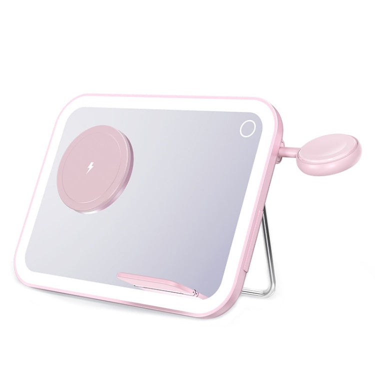 15W 3-in-1 MagSafe Magnetic Folding LED Makeup Mirror Night Light Wireless Charger