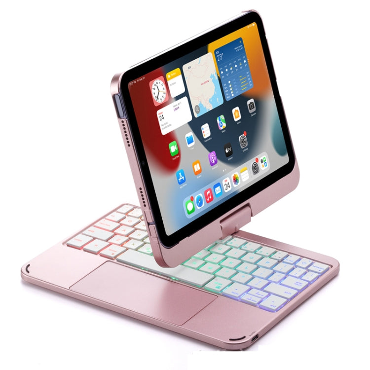 For iPad Mini 6 Tablet Bluetooth Keyboard With Backlight 360 Degree Rotation