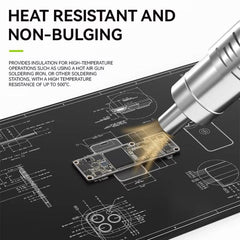 Cell Phone Computer Repair Workbench Heat Insulation Mat High Temperature Resistant Odorless Silicone Mat, M3 (Black)