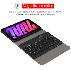 A06S Detachable Lambskin Texture Ultra-thin TPU Backlight Bluetooth Keyboard Leather Tablet Case with Stand For iPad mini 6 / mini 7