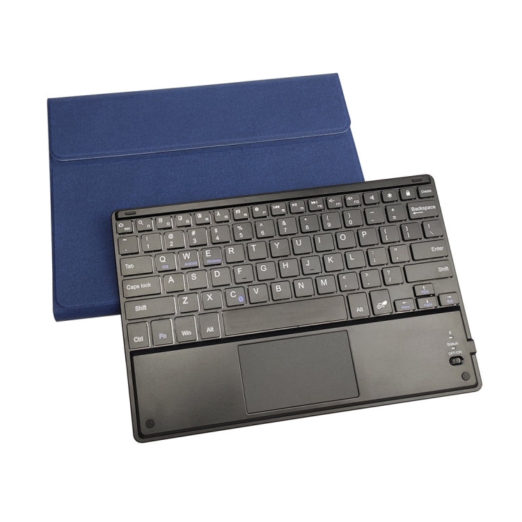 RK508C Detachable Magnetic Plastic Bluetooth Keyboard with Touchpad + Silk Pattern TPU Tablet Case for iPad 9.7 inch, with Pen Slot & Bracket