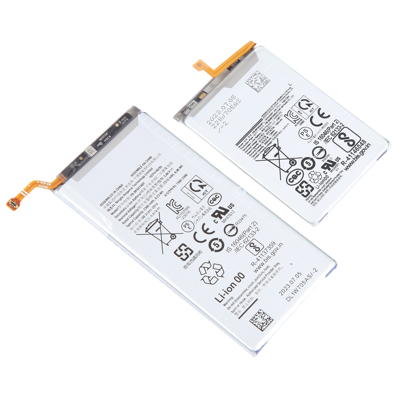 For Samsung Galaxy Z Fold5 2310mAh 1960mAh 1 Pair Battery Replacement