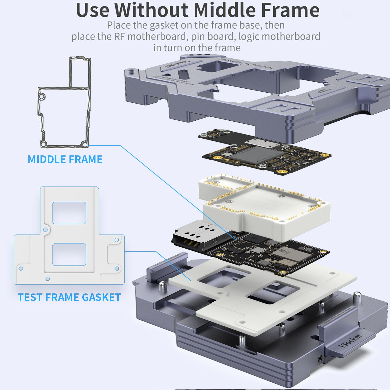 Qianli iSocket Motherboard Layered Test Fixture For iPhone 11 Series