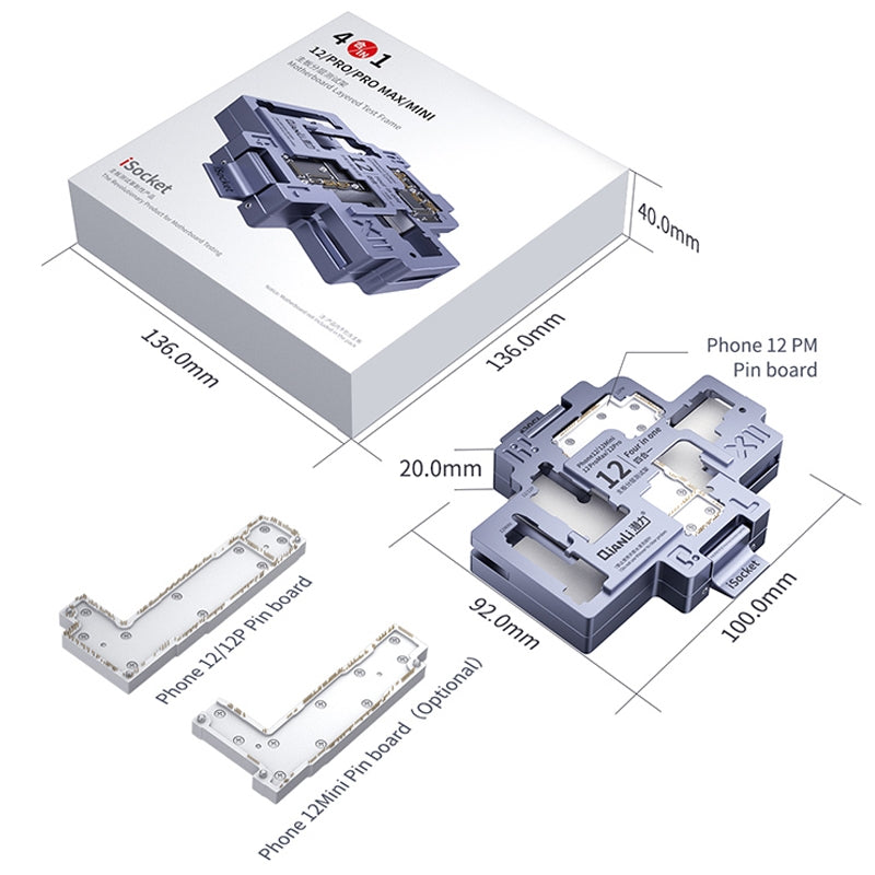 Qianli iSocket Motherboard Layered Test Fixture For iPhone 12 Series