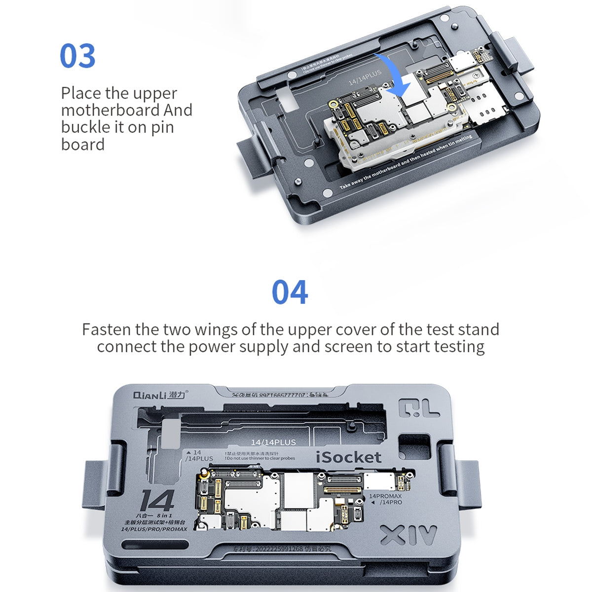 Qianli iSocket Motherboard Layered Test Fixture For iPhone 14 Series